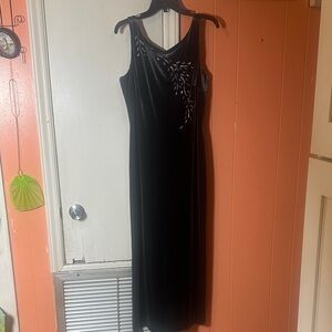 Rachel Kate Black Maxi Dress with Embellishments